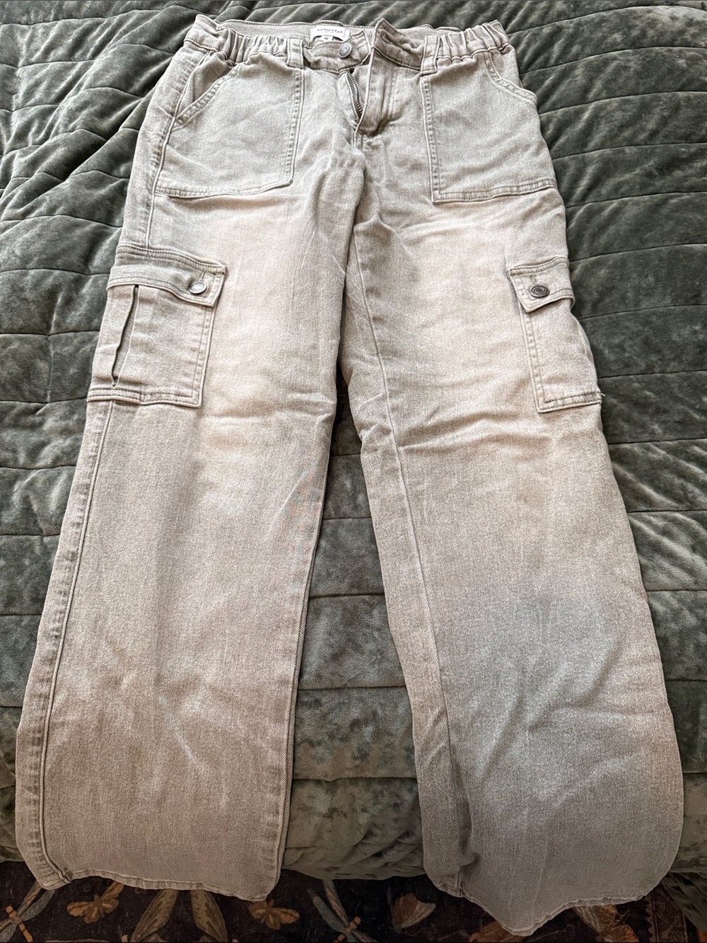 Utility Cargo Pants for Women in Light Beige